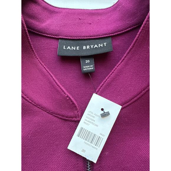 NWT Lane Bryant Zip Up Blazer in Bright Fuschia Size 20 - Picture 7 of 8